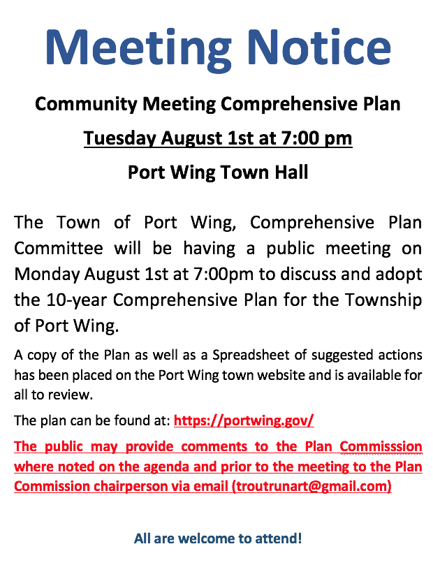 Community Meeting - August 1